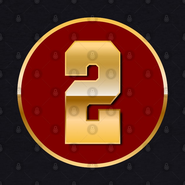 Gold Number 2 by T-Shirts Zone